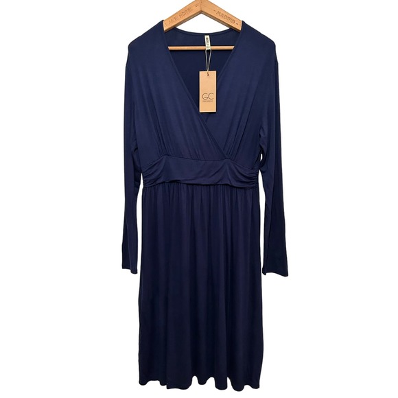 Grecerelle Dresses & Skirts - GRECERELLE Spring Summer Women’s Dress Casual Long Sleeve Navy XL